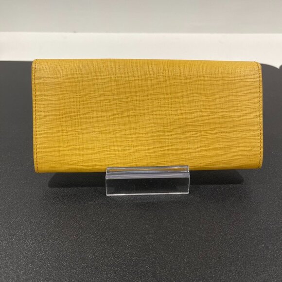 Fendi Yellow Leather Monster Eyes Red Black Long Continental Wallet (JB1345) - Picture 2 of 11